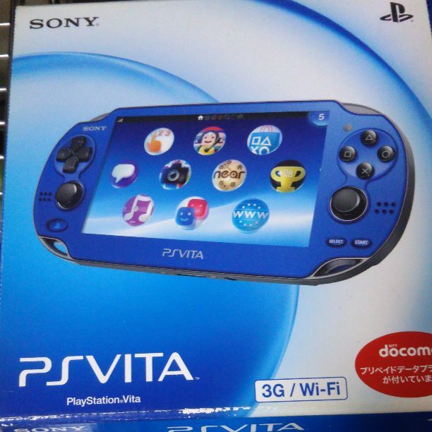 PlayStation PS Vita 3G/Wi-Fi model PCH-1100 AB04 Sapphire Blue Japan F/S game