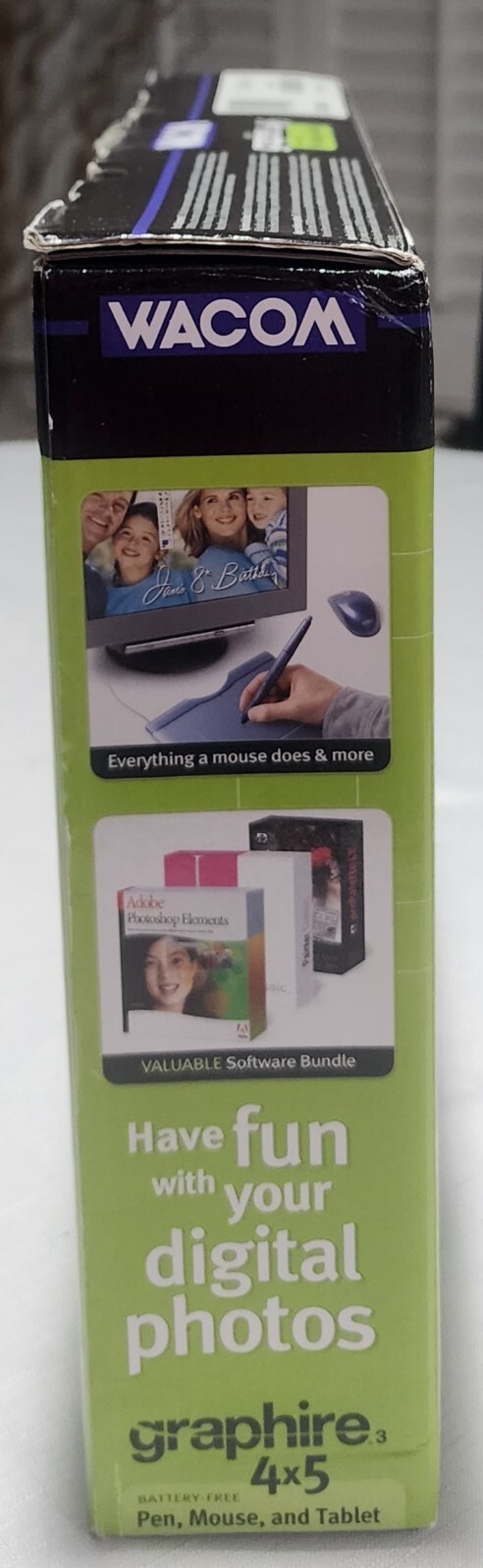 Wacom Graphire3 4x5 USB Tablet,Pen, Mouse & Software Bundle CTE430GR New Sealed