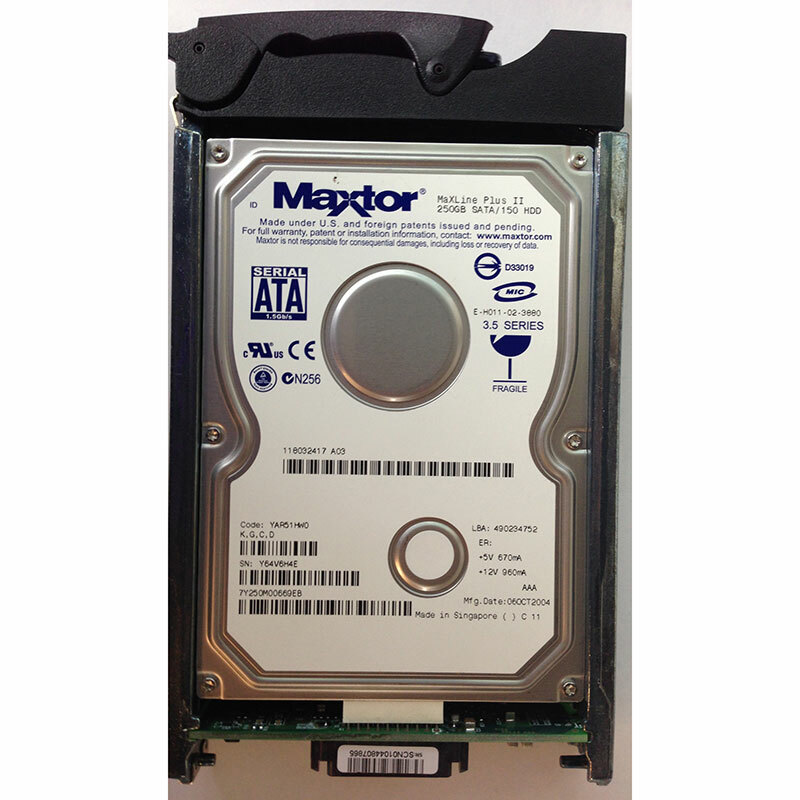 7Y250M00673EB - EMC 250GB 7200 RPM SATA 3.5" HDD for all CX4's, CX3-80, -40, ...