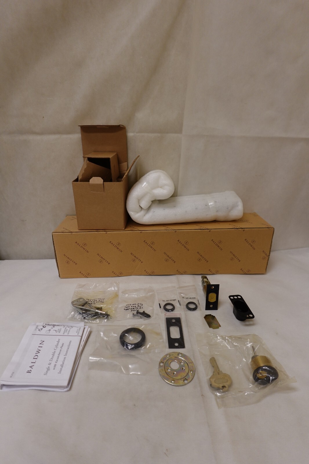 Baldwin R038 Square Entrance Rose Rosette Entry Kit Pair - R038.402.ENTR ~ NOS