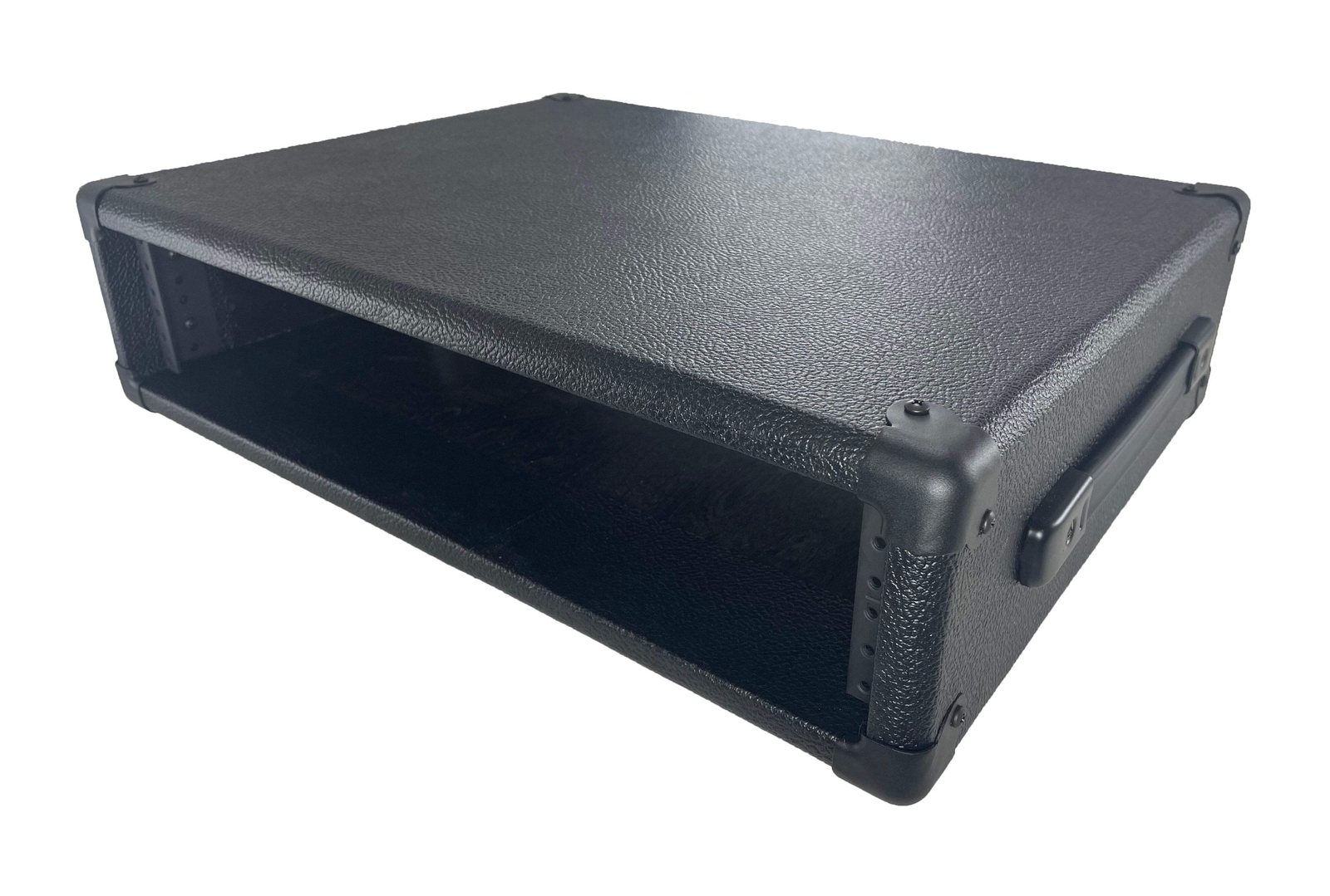 PROCRAFT 2U 16" Deep Rack Case in Black Tolex Wrap - Side Handle Black Hardware
