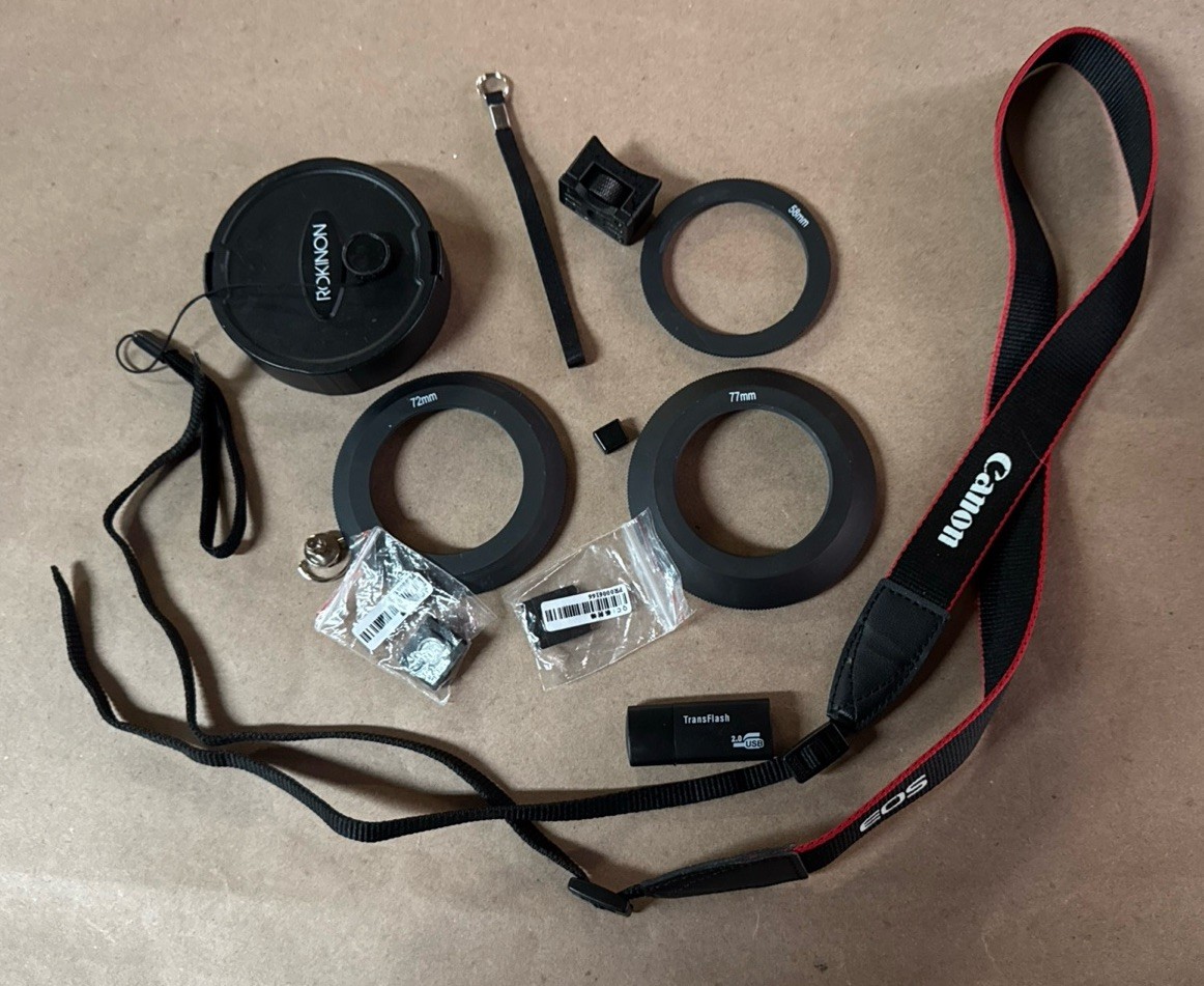 camera accessories lot Ring Adapter Camera Strap Water Level USB