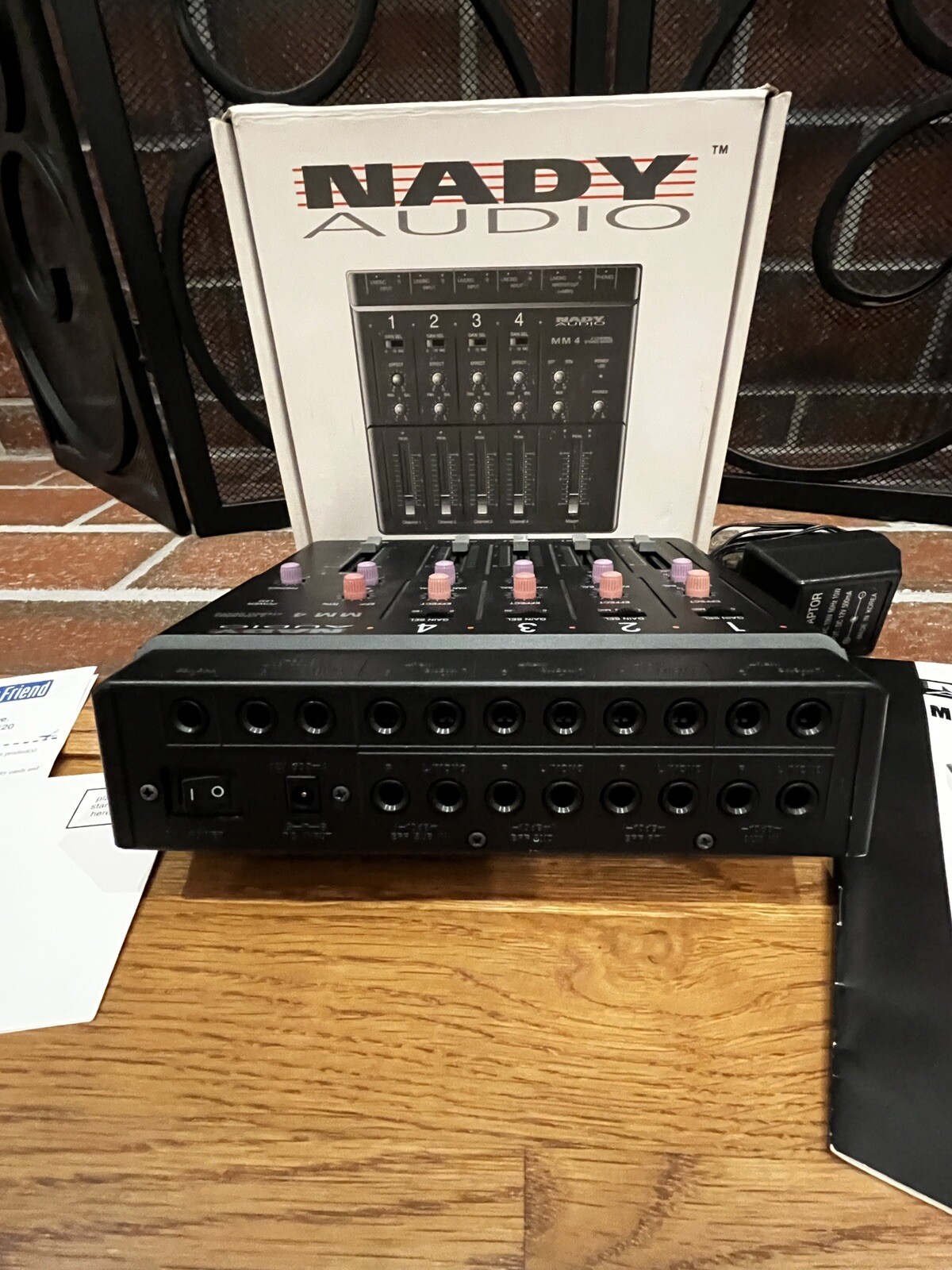 Nady Audio MM4 4 Channel Stereo Mixer With Power Supply And Box