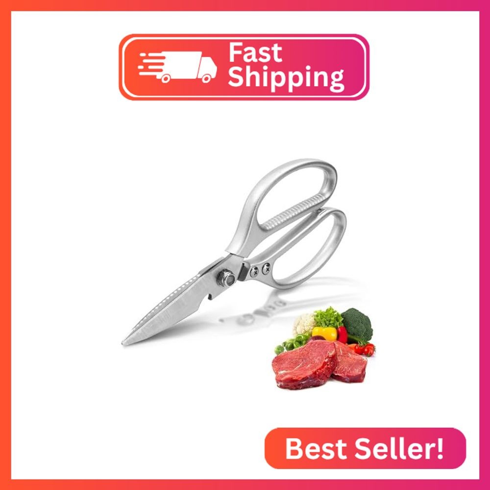 8.5" Kitchen Scissors for Food Chef Scissors Heavy Duty Culinary Scissor Full Me