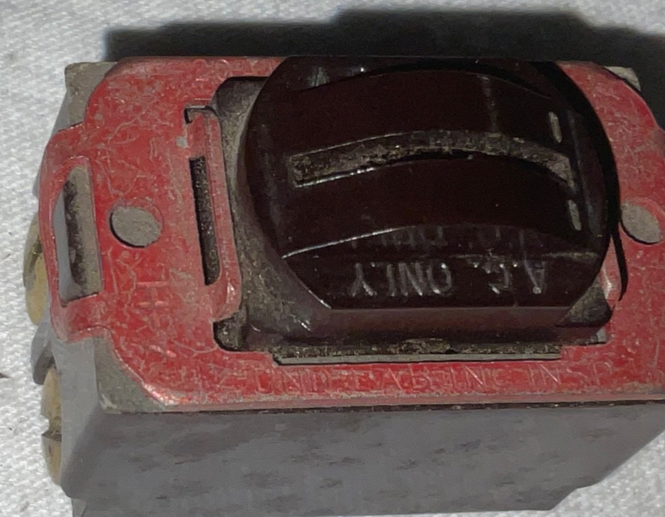 Cooper Arrow Hart DESPARD 20A Brown Not Push Button Light Switch Mid Century MC