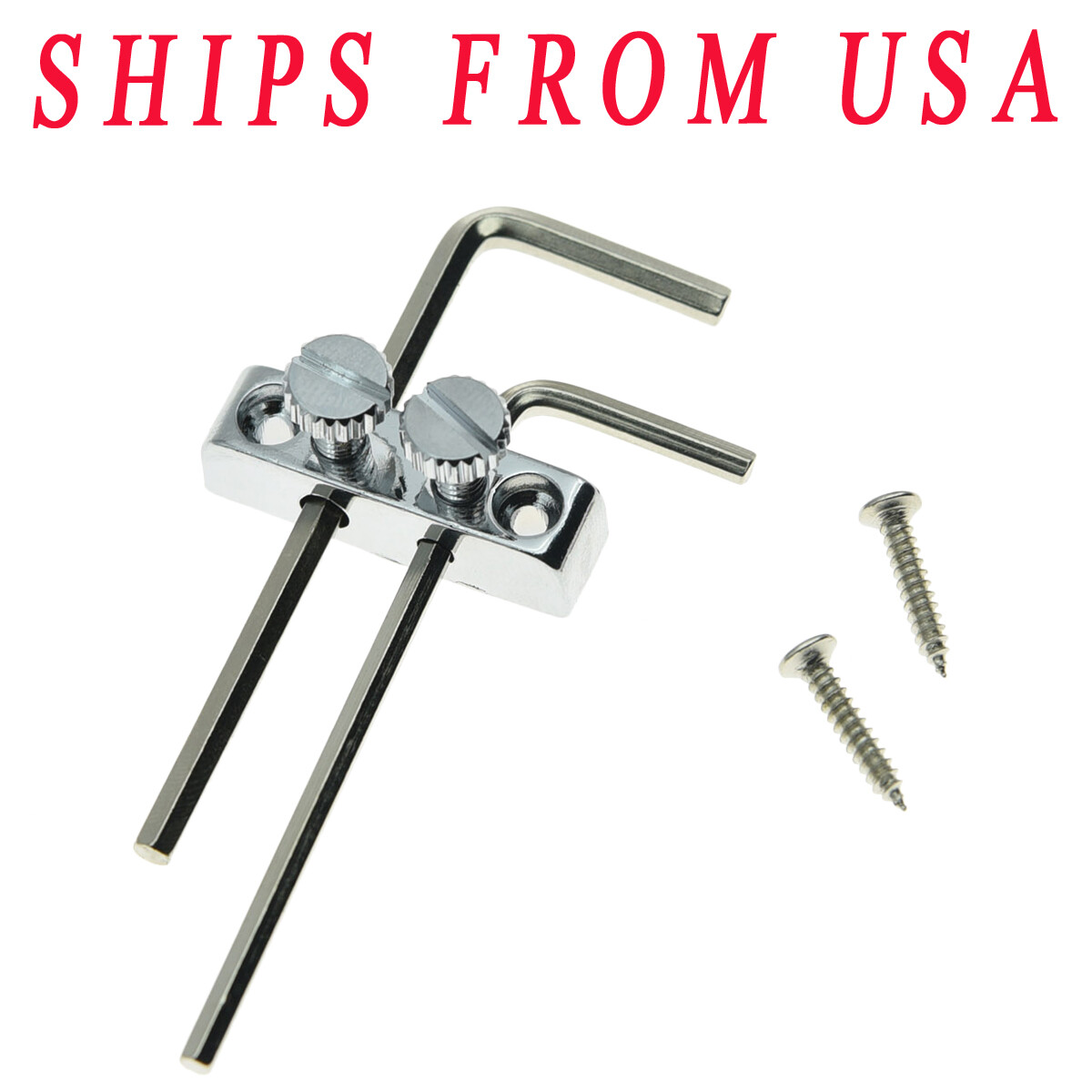 KAISH GuitarBass Allen Key Headstock Wrench Holder fit Floyd Rose Tremolo Chrome