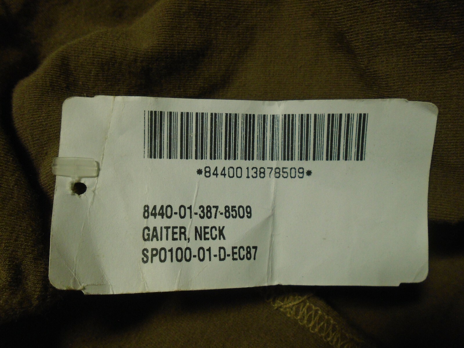US Military Army Polypropylene Neck Gaiter Polypro Gator Face Mask w/ Tag 265-B