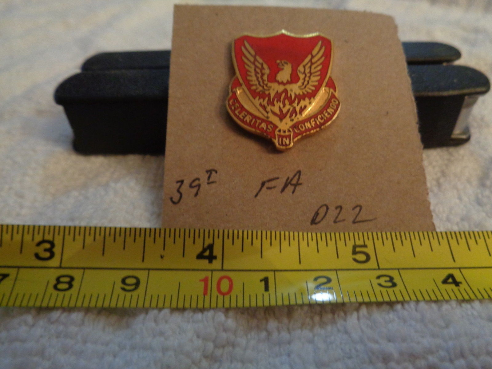 39th Field Artillery D22 Unit Crest, DI, DUI (DRAW#Z10)