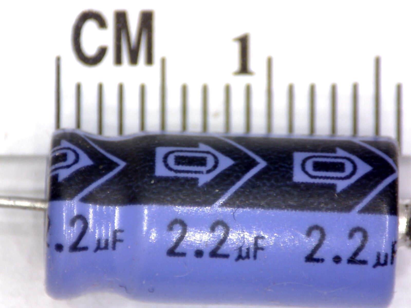 2 pcs 2.2uF 200V,  Axial Electrolytic Capacitors.
