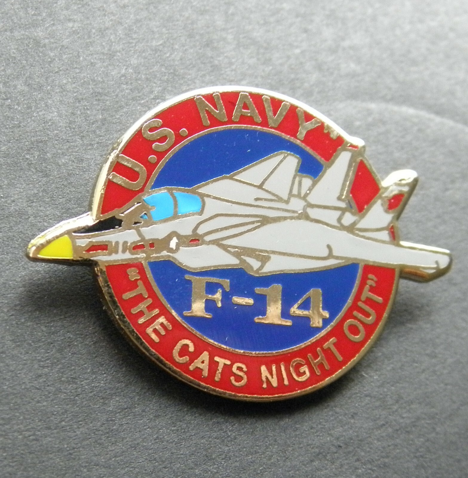 US NAVY F-14 TOMCAT FIGHTER AIRCRAFT LAPEL HAT PIN 1.4 INCHES USN