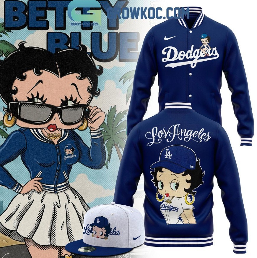 Dodgers x Betty Boop Baseball Jacket Size S-5XL