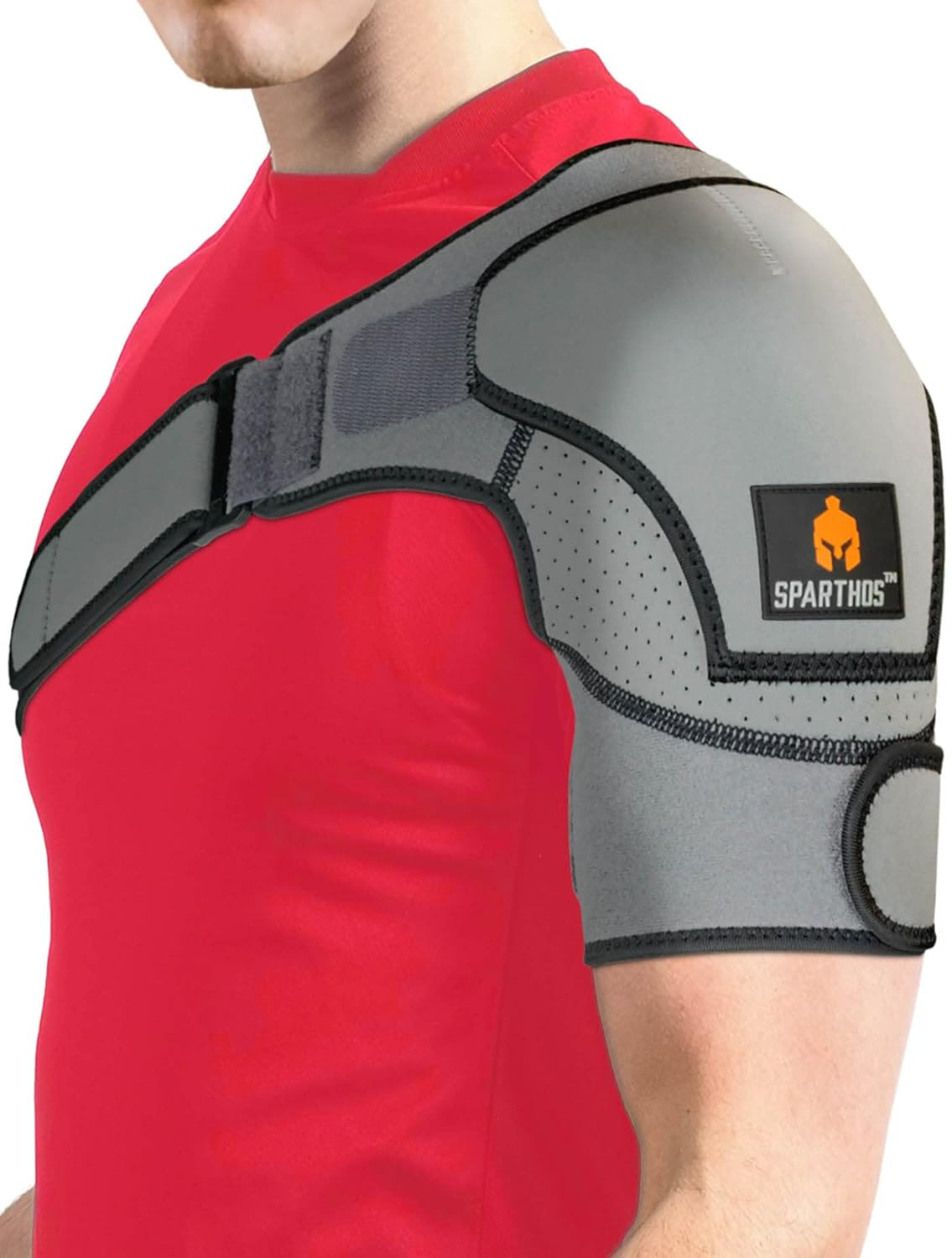Sparthos Shoulder Brace - Support Sleeve for Torn Rotator Cuff, AC Joint Pain Re