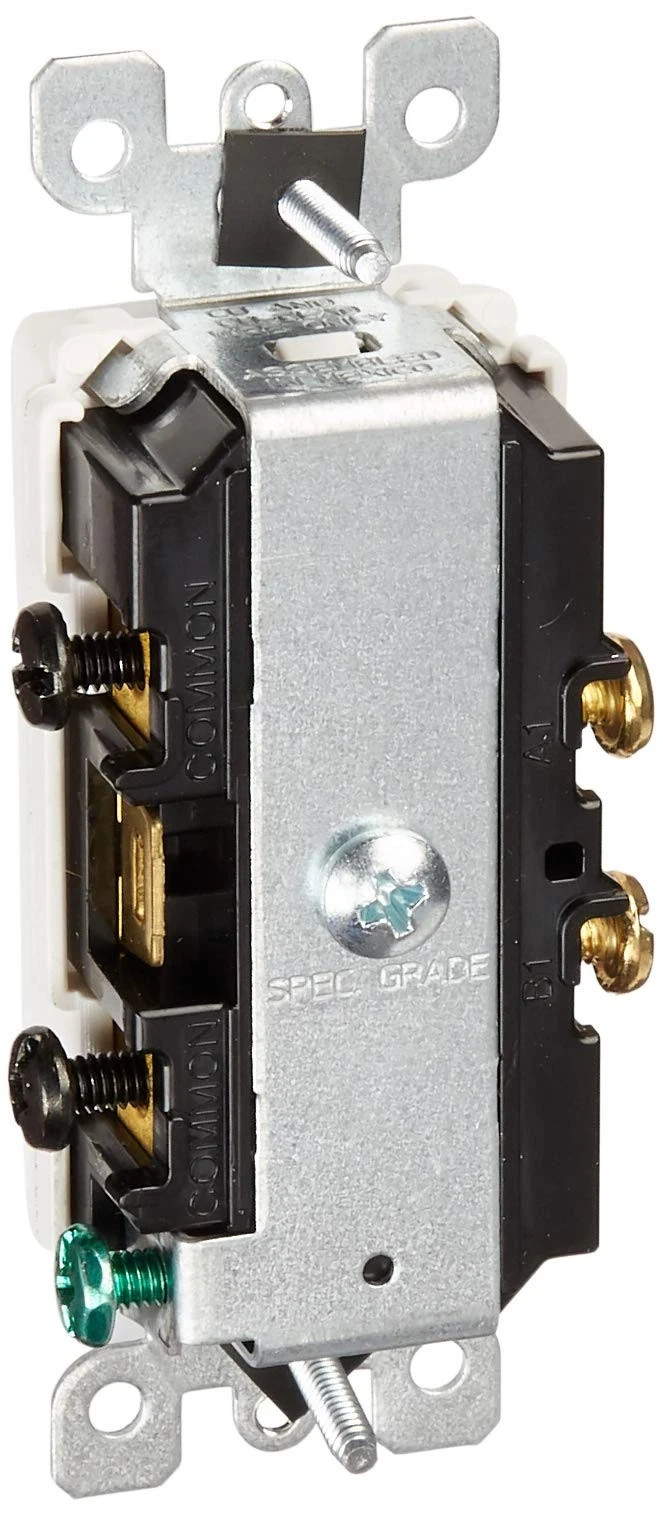 20 Amp Decora Single-Pole AC Combination Switch 120/277 Volt White