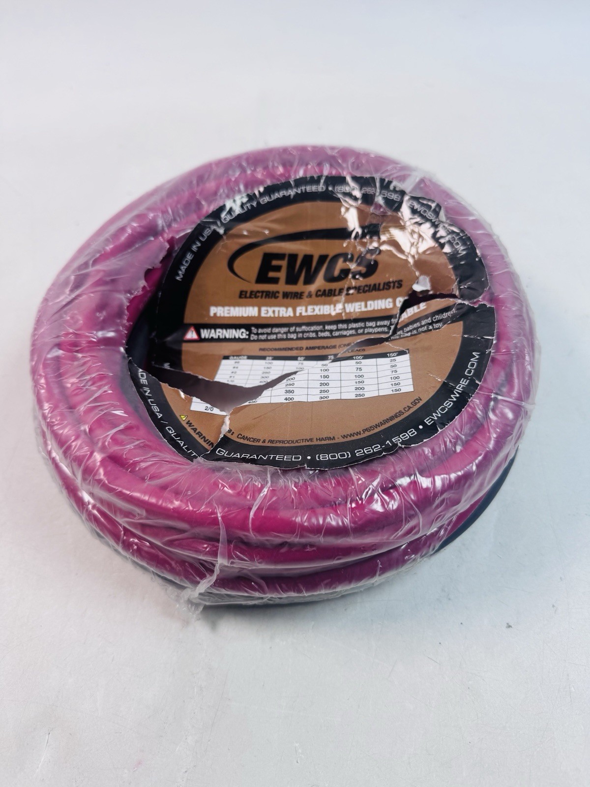 EWCS 4 Gauge Premium Extra Flexible Welding Cable 600 Volt 10 Feet Each Black...