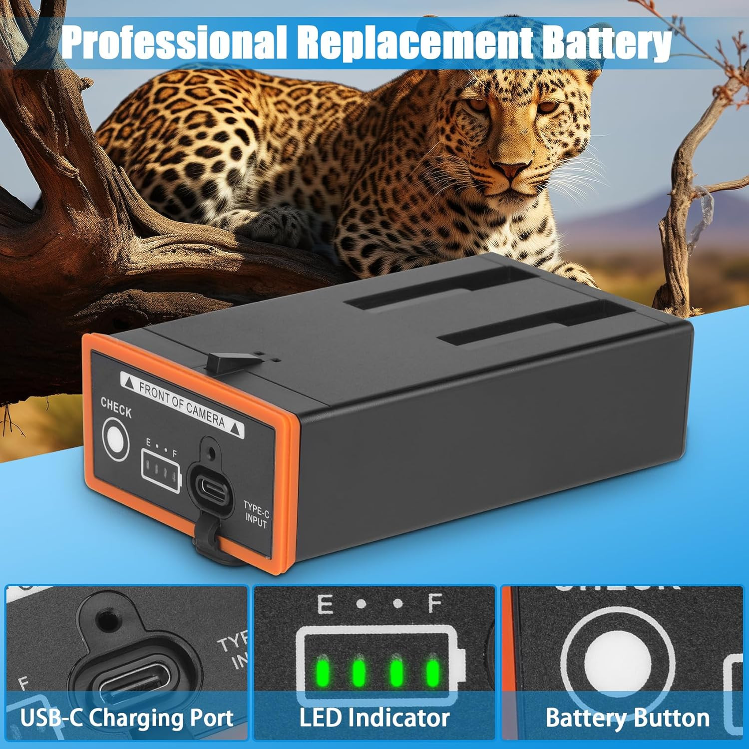 2 Pack 6700mAh Battery for Moultrie Cellular Trail Camera Edge/Edge 2/Edge 2 Pro