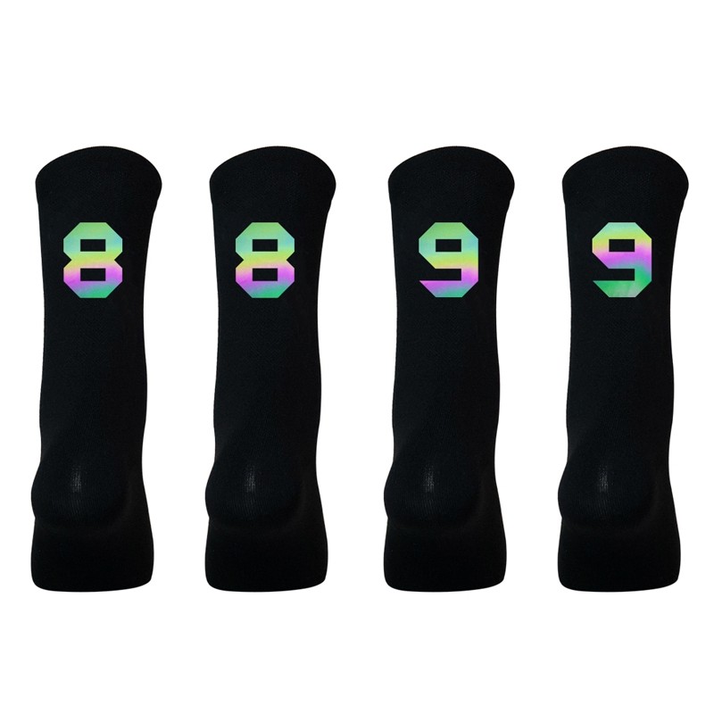 2 Pairs Reflective Road Cycling Riding Bicycle Bike XC MTB BMX Sport Ankle Socks