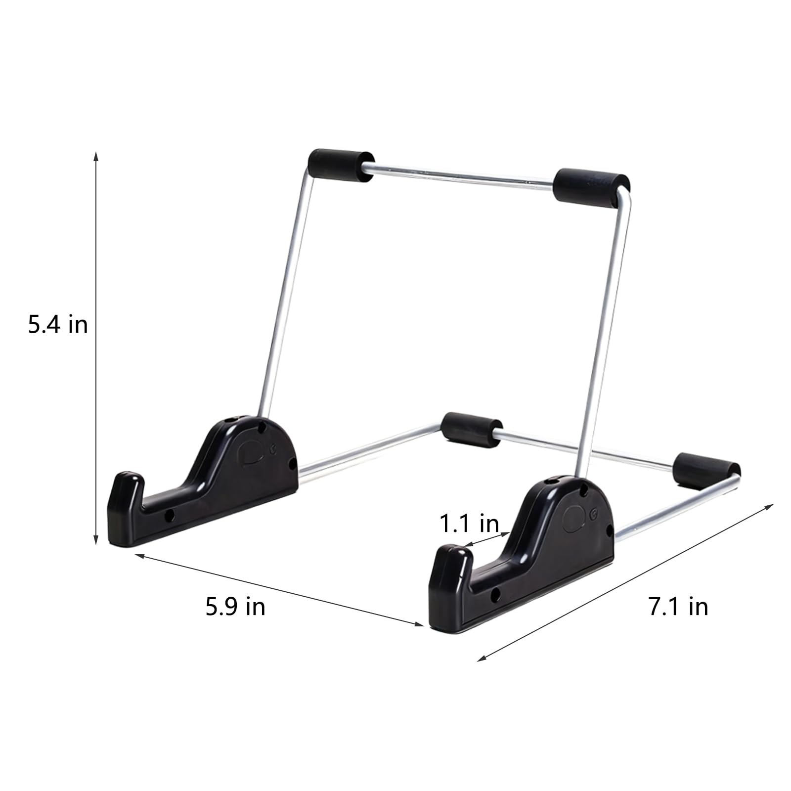 YAFIYGI Tablet Holder for Desk Large Adjustable Stand Silver and Black