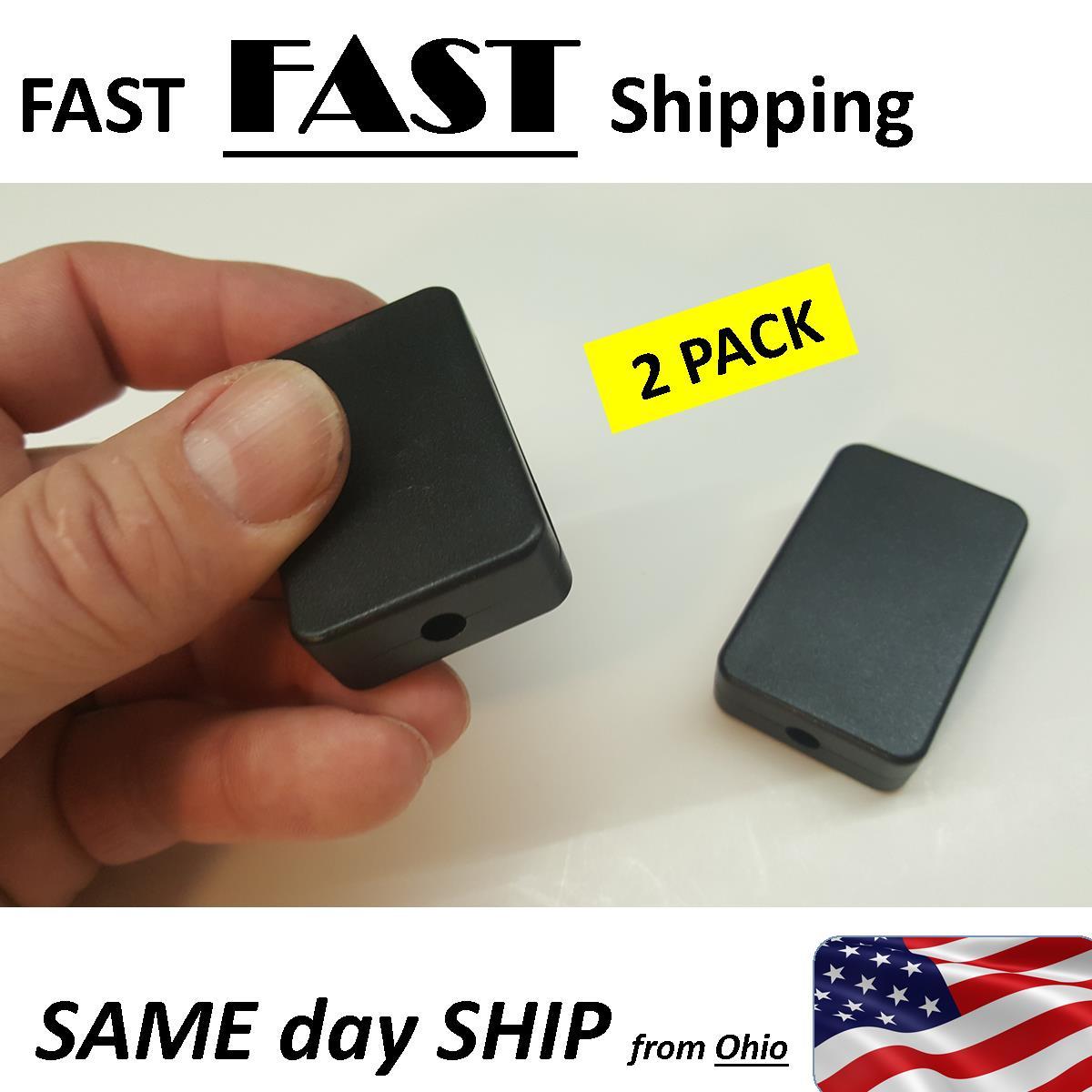 2 PACK ---  Small Black Plastic Electric Project Box