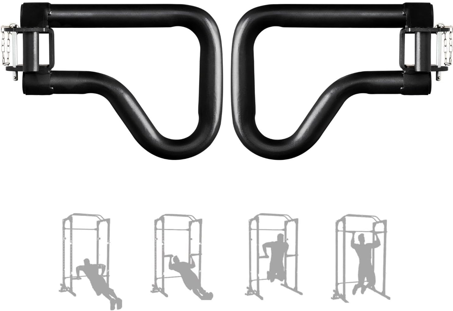 Heavy-Duty Dip Bars for Power Cage - 500 LBS Capacity, Multi-Grip Handles