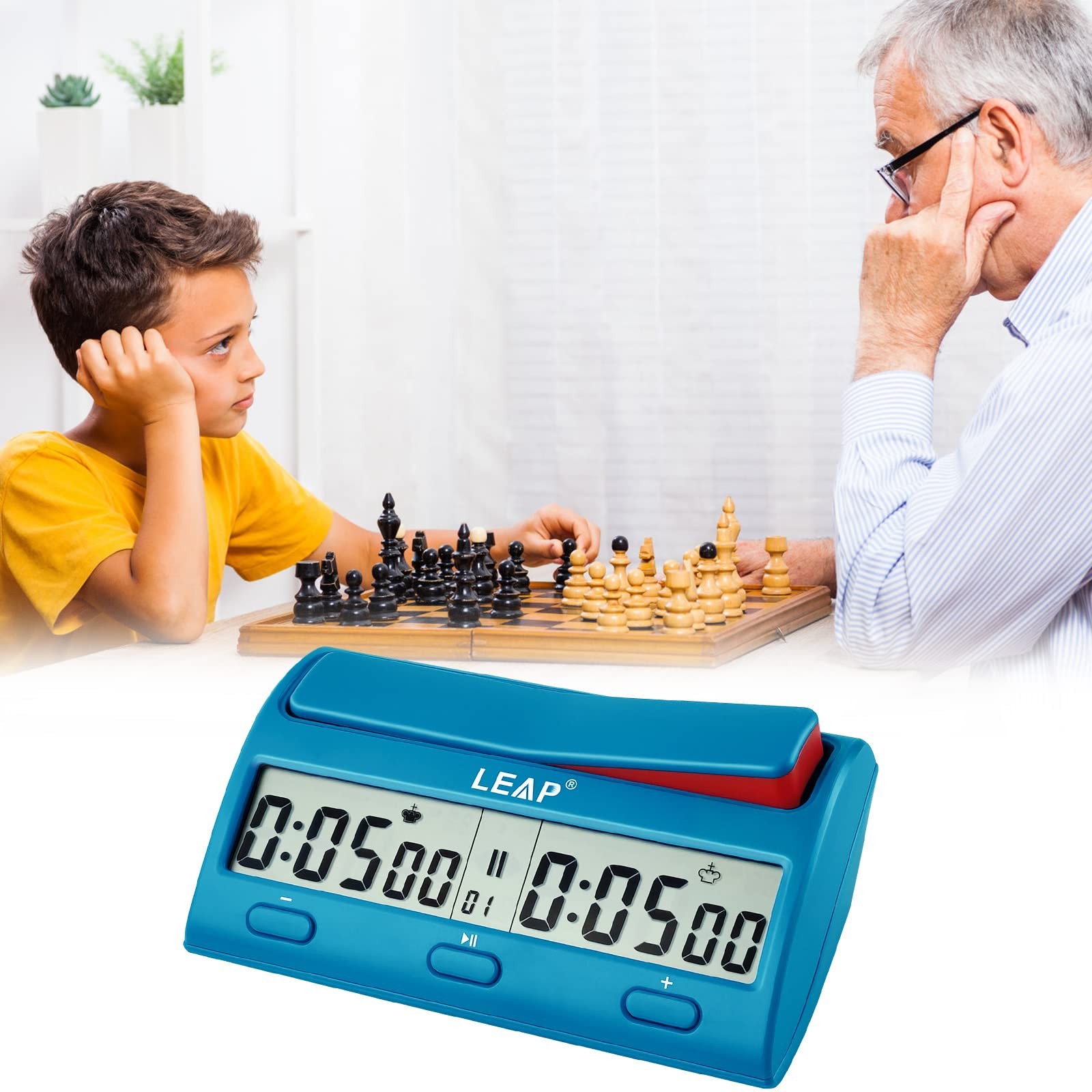 LEAP Chess Clock Advanced Digital Chess Timer 7 Type 38 Timing Set Modes
