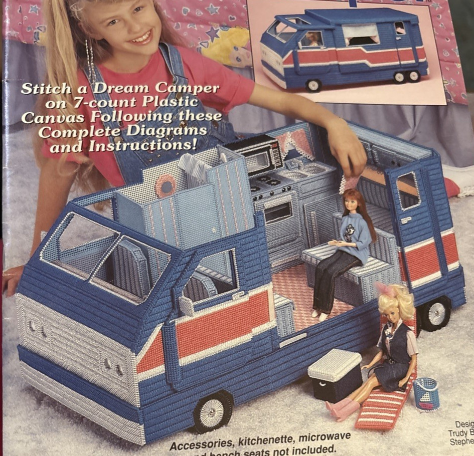Vtg Rare The Needlecraft Shop Fashion Doll Dream Camper '92 Bk 923714