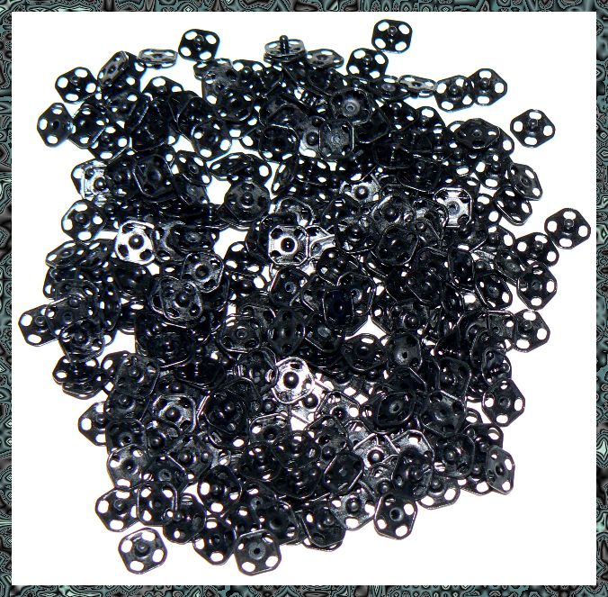 30 SETS SNAPS Prym Sewing SQUARE Black Size # 2/0, 7mm, 5/16 inch Doll Clothes