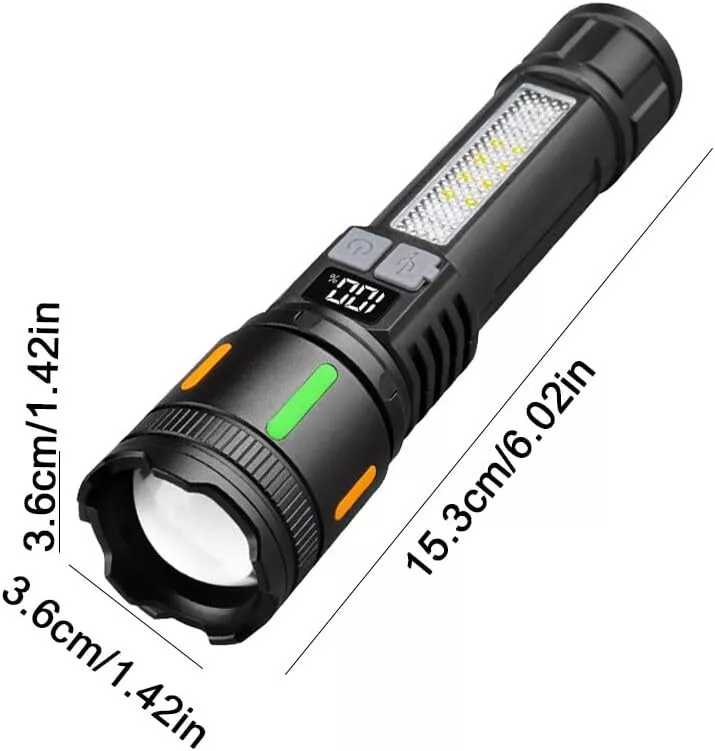 2 x 99000000 Lumens Super Bright LED Tactical Flashlight Rechargeable Work Light