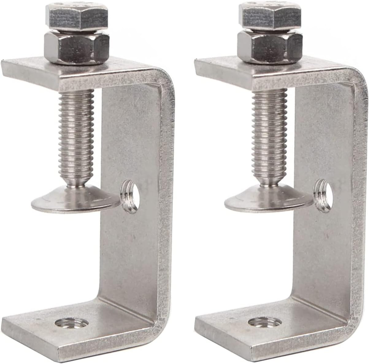 2Pcs 304 Stainless Steel C Clamp 65MM Heavy Duty C Clamp Woodworking Building Ti