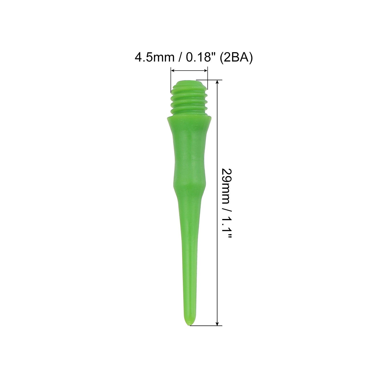90Pcs 2BA Thread Plastic Soft Dart Tips Replacement Dart Accessories, Green
