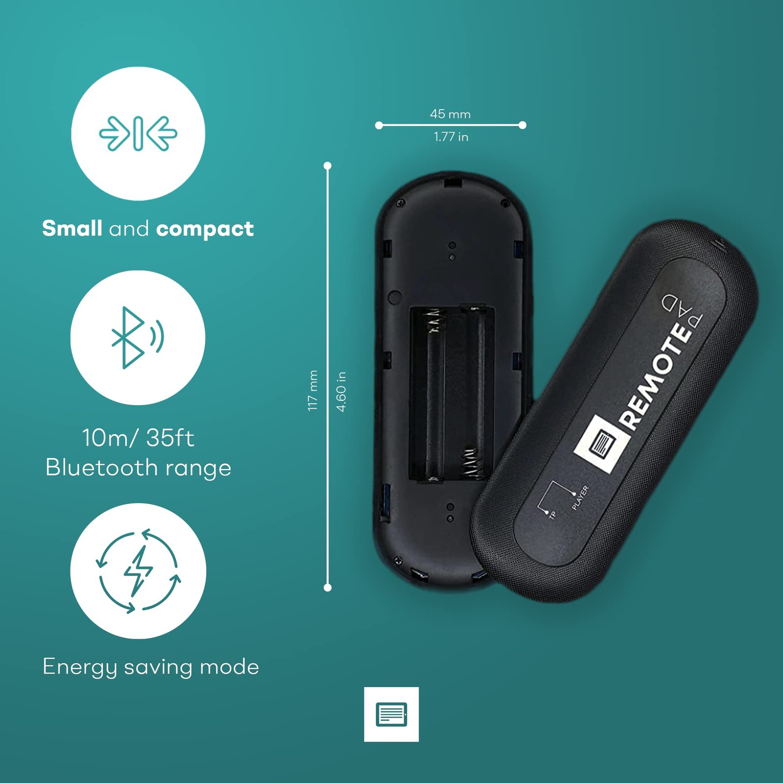 Bluetooth Remote Control for Teleprompter, Includes Teleprompter APP for Appl...