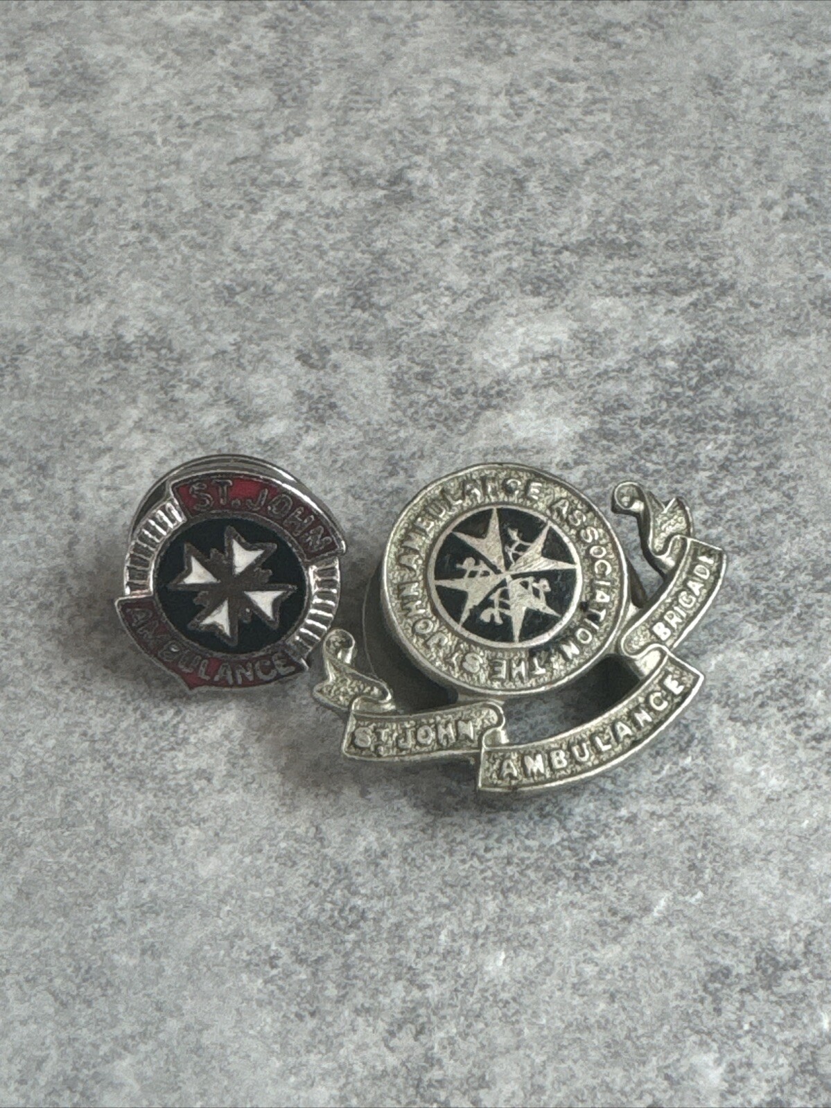 Vintage St John Ambulance Badges X2
