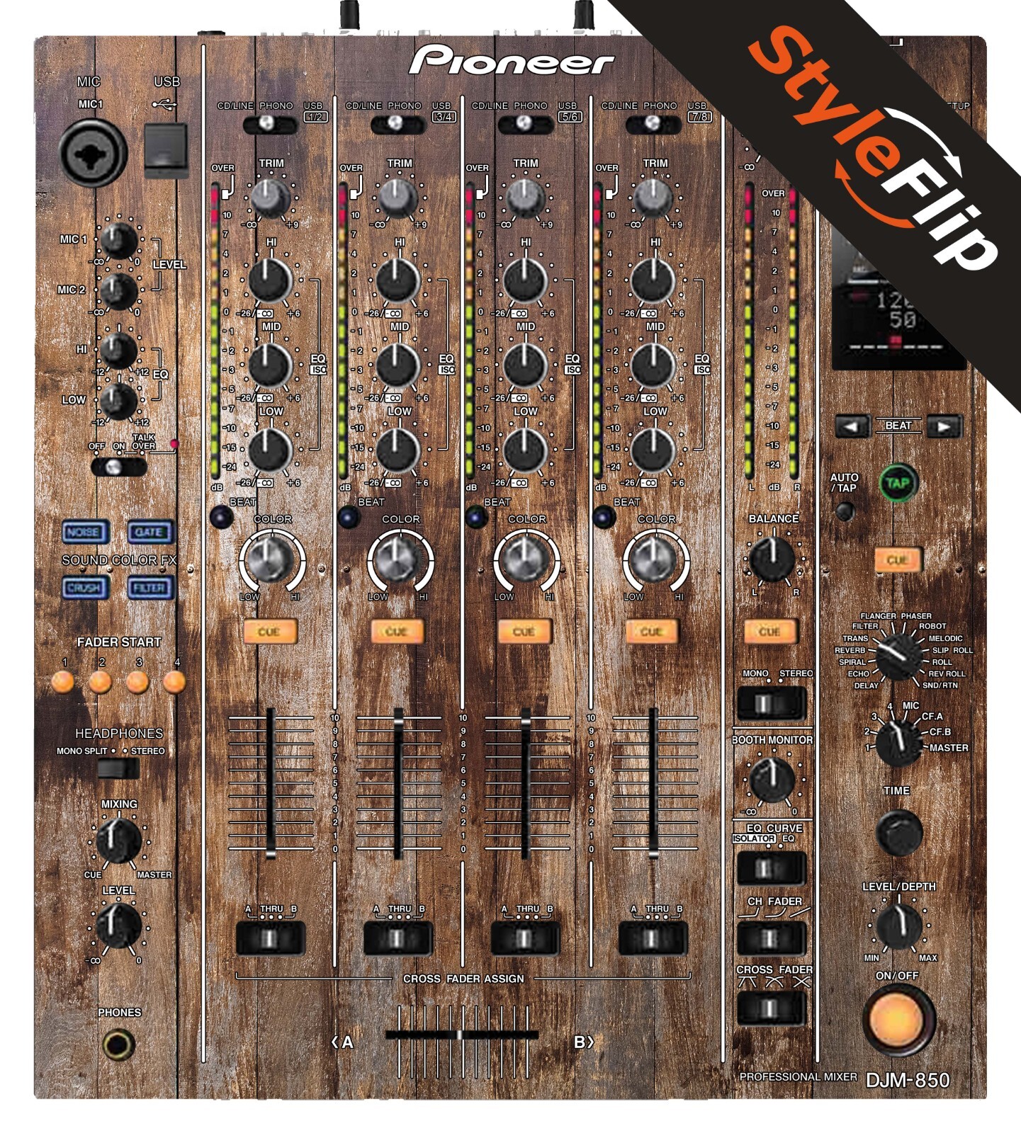 Pioneer DJM-850 | Wood 1 | Protective Decal | StyleFlip Skins