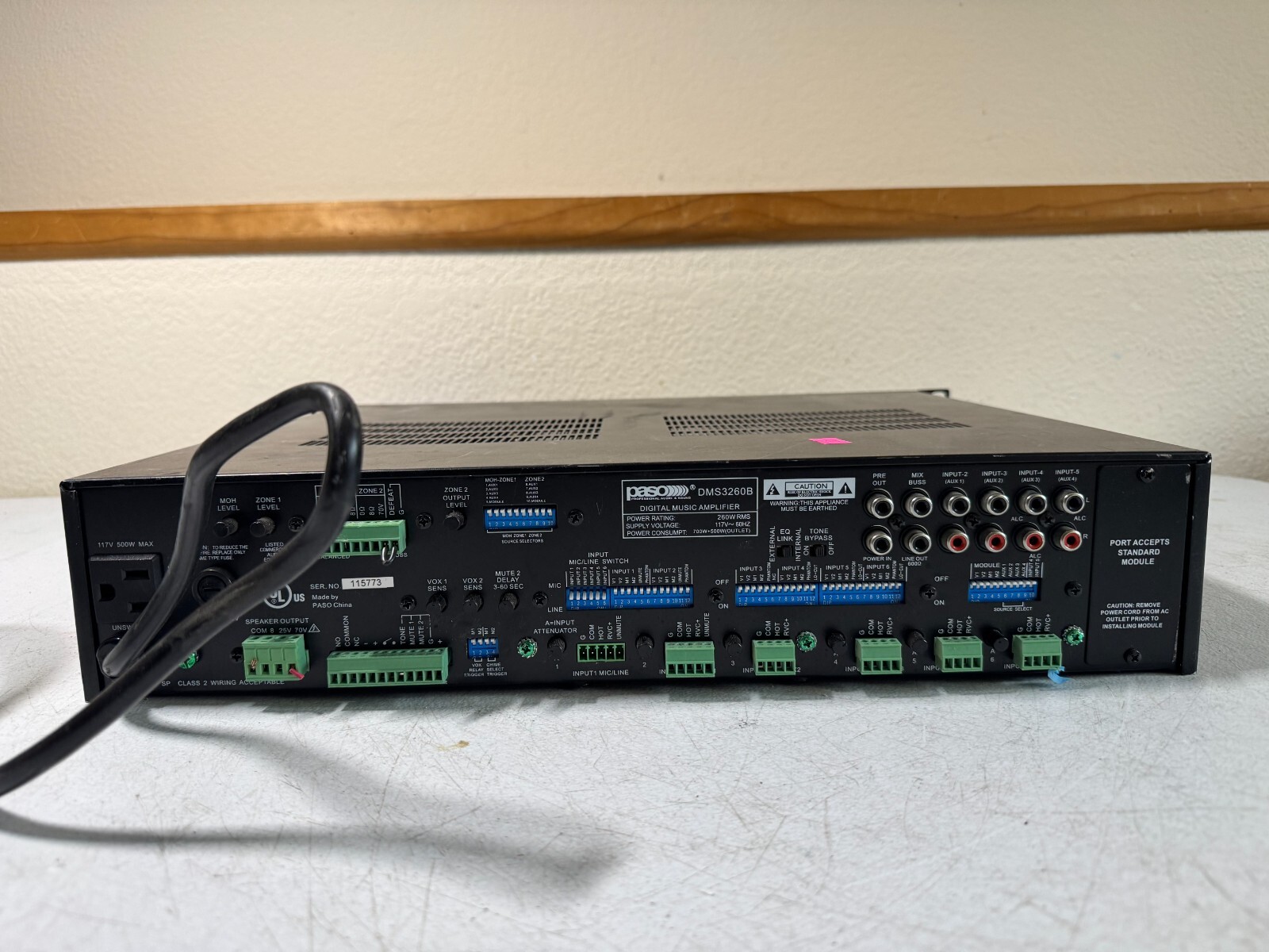 Paso DMS-3260B Professional High Performance Digital Music Amplifier Rack Mount