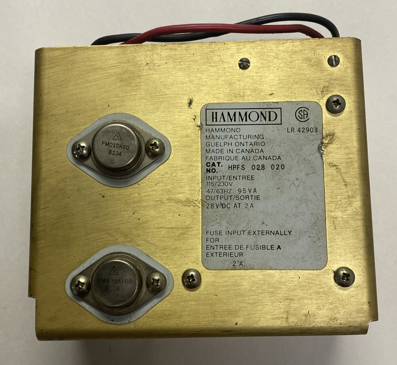 HAMMOND,HPFS028020,POWER SUPPLY 115/230V