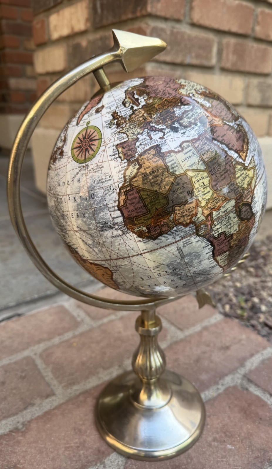 THREE HANDS Corp. Decorative Globe "Explore Dream Discover' 17"