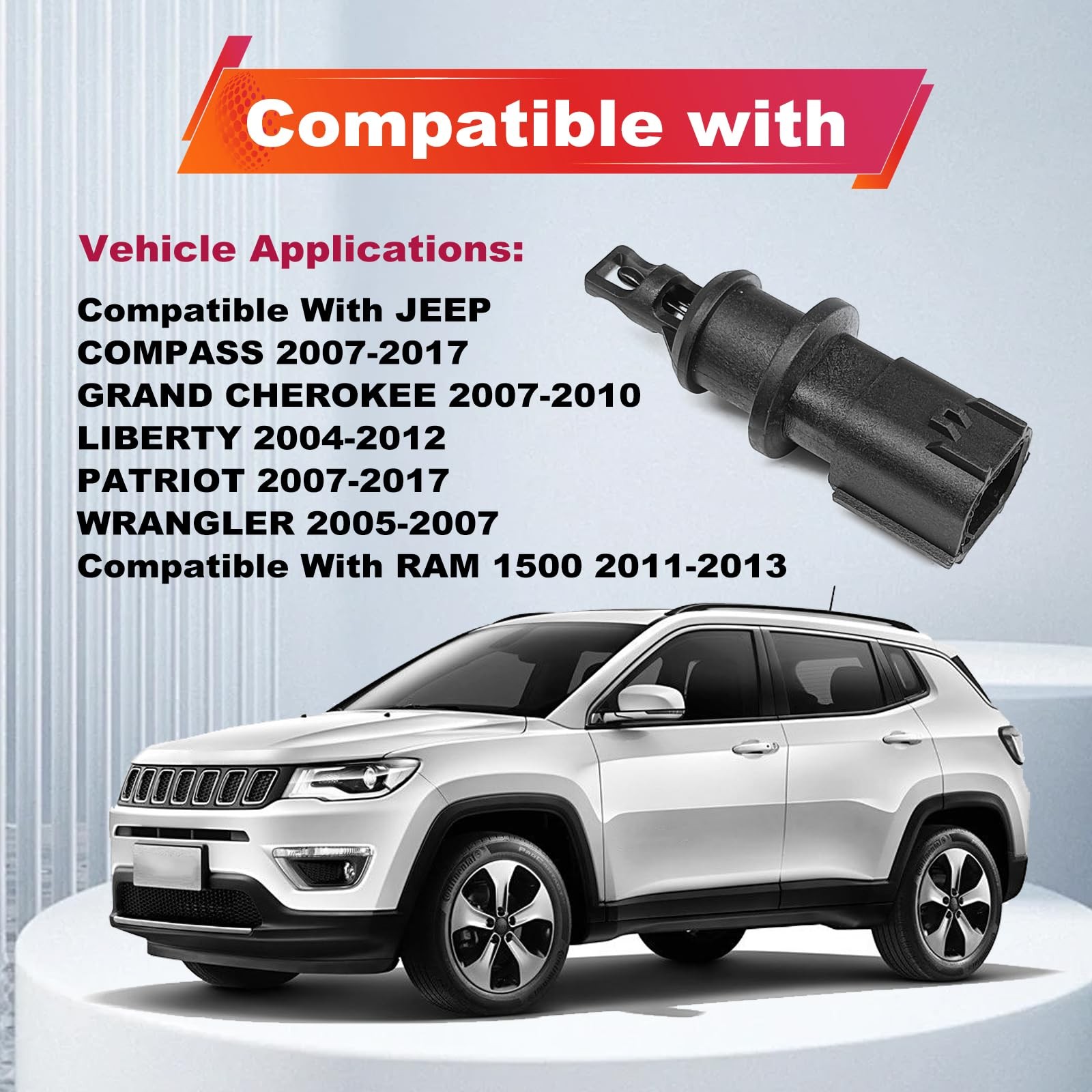 Air Intake Charge Temperature Sensor Compatible with Chrysler, Dodge, Jeep IA...