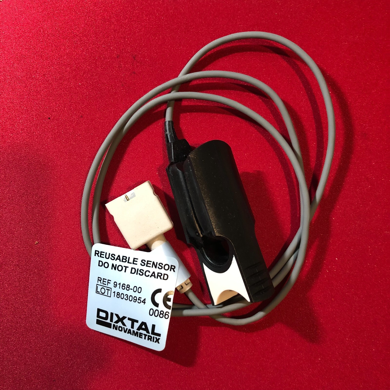 9168-00 - DIXTAL NOVAMETRIX FINGER PULSE OXIMETER SENSOR - NEW - TESTED