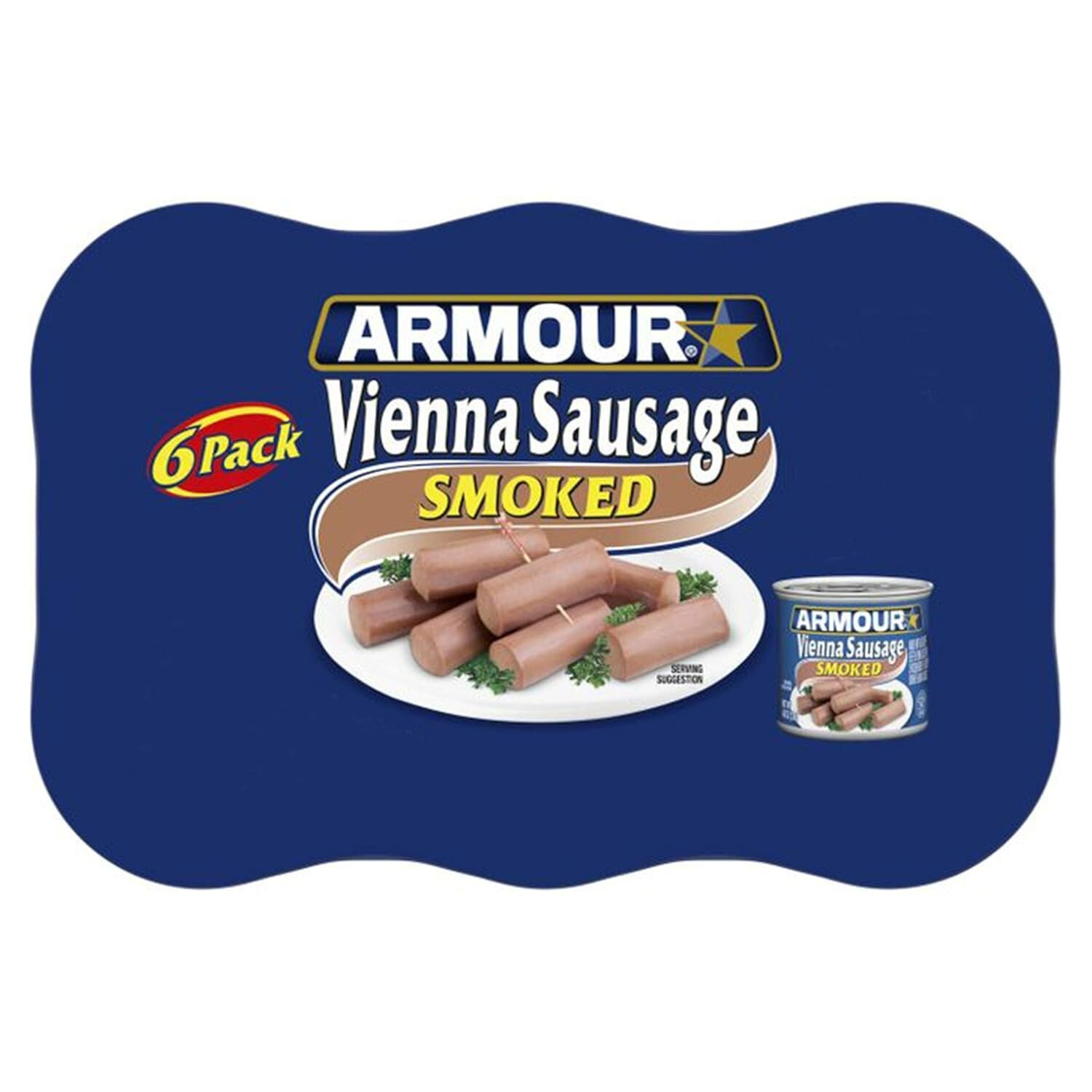 ARMOUR VIENNA SAUSAGE MEAT SMOKED FLAVOR 4.6 OZ CAN (6 CT) TASTY!