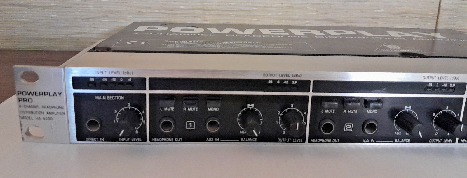 Behringer HA4400 4 Ch. Headphone Amp, Working Pull, Partly Tested, but READ