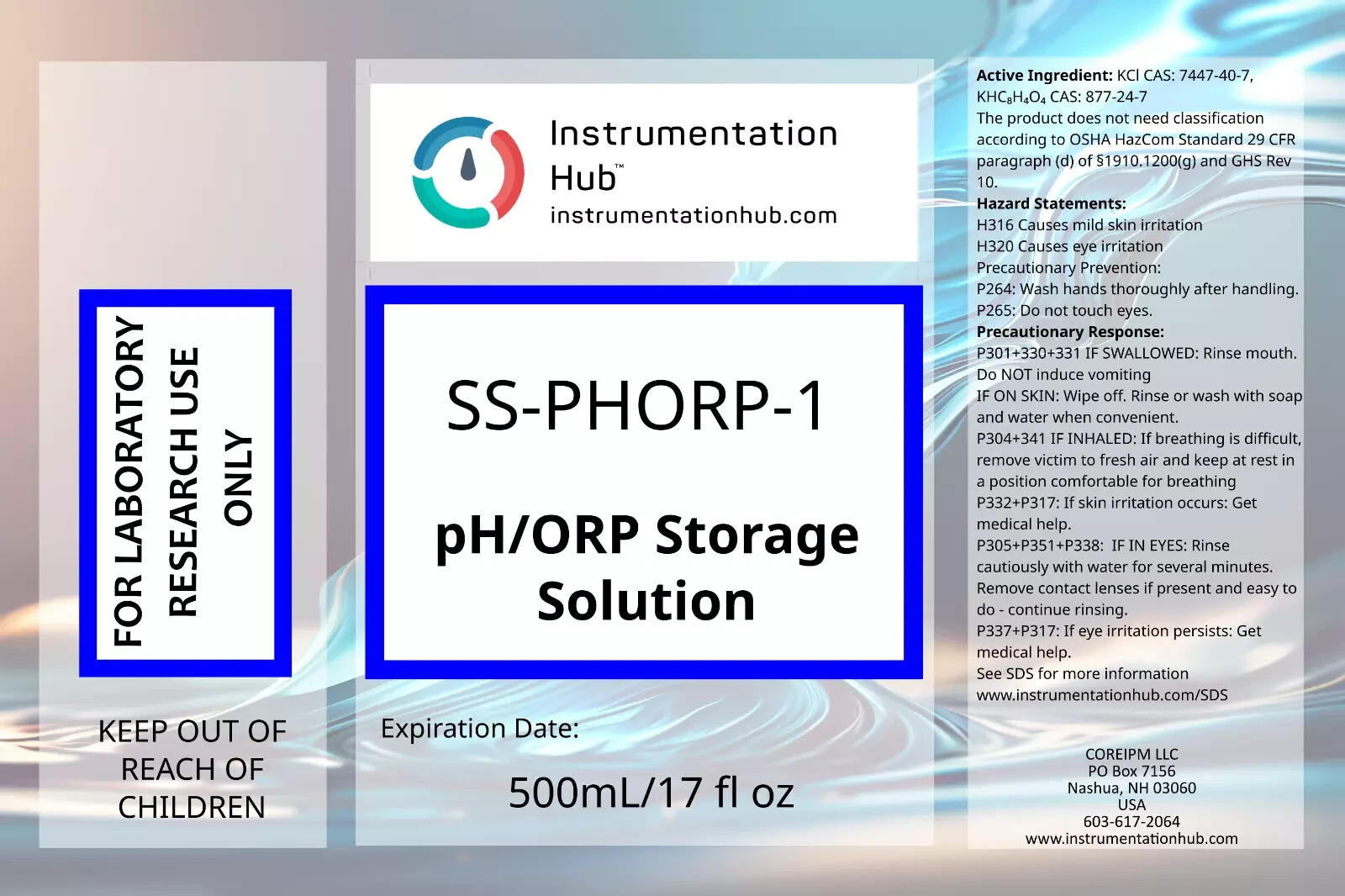 INSTRUMENTATIONHUB pH/ORP Electrode Storage Solution 17 floz (500mL)
