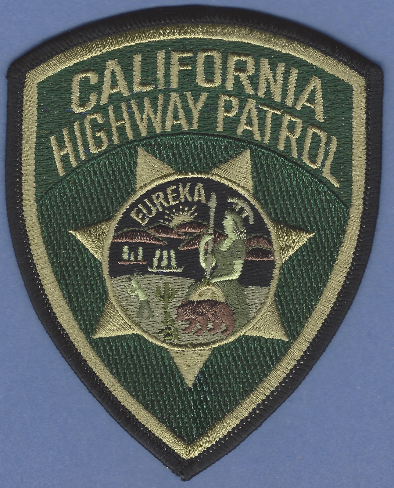 CALIFORNIA HIGHWAY PATROL TACTICAL SHOULDER PATCH GREEN