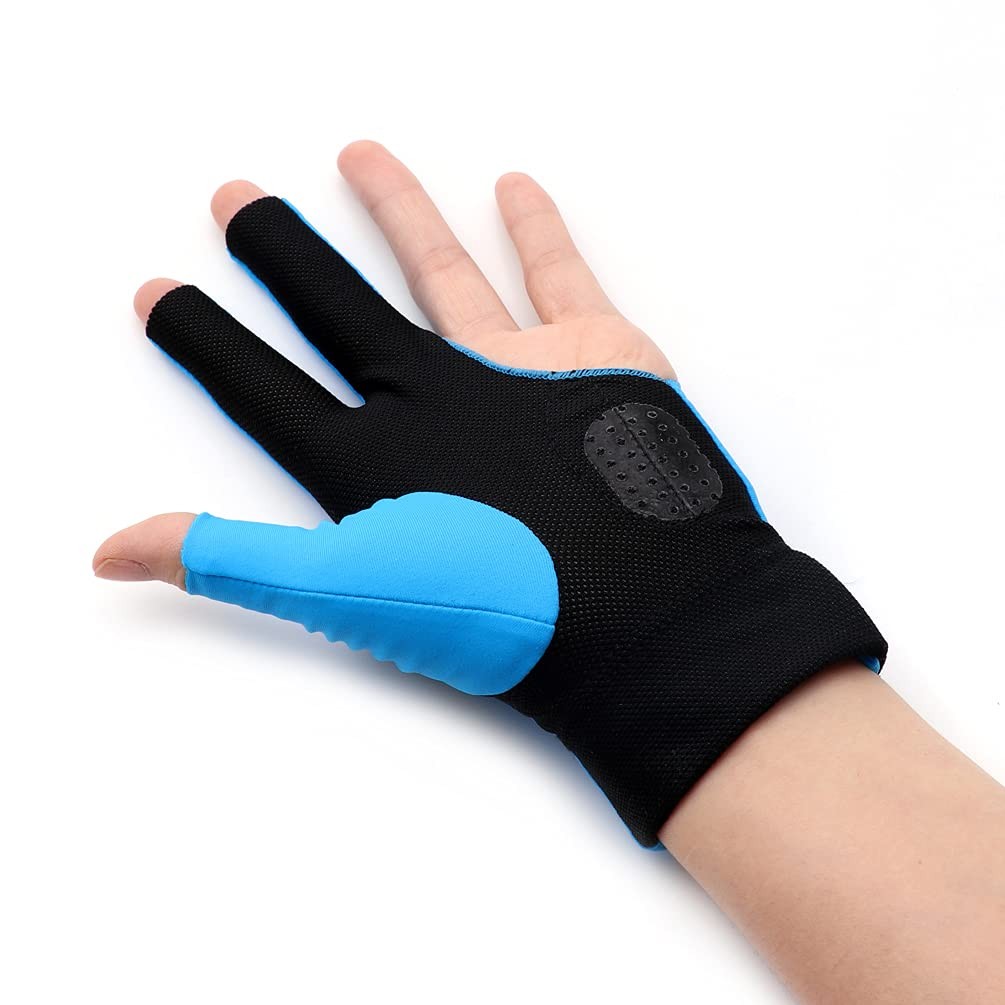 Professional Billiard Gloves for Left Hand  Size S, Blue Color