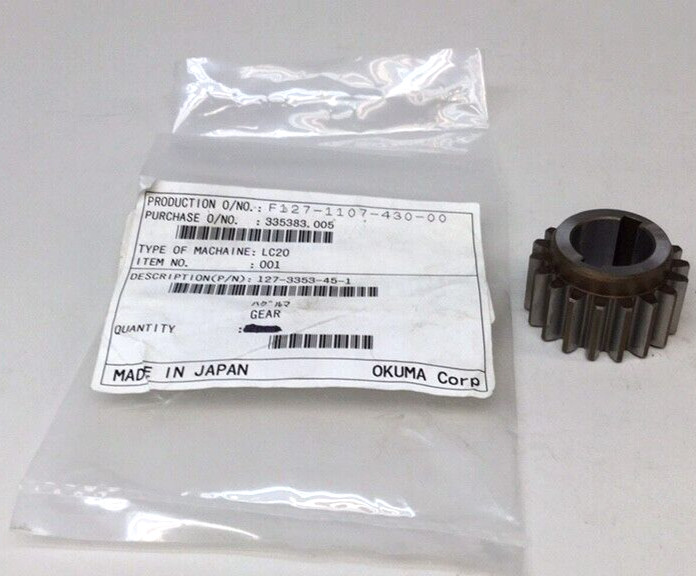 Okuma 127-3353-45-1 Gear  18 Teeth 20mm Bore 5mm Keyway 1273353451