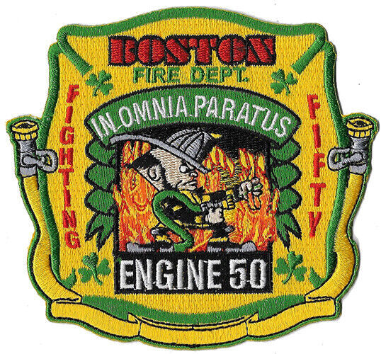 Boston Engine 50 Fighting Fifty Irish NEW - Fire Patch