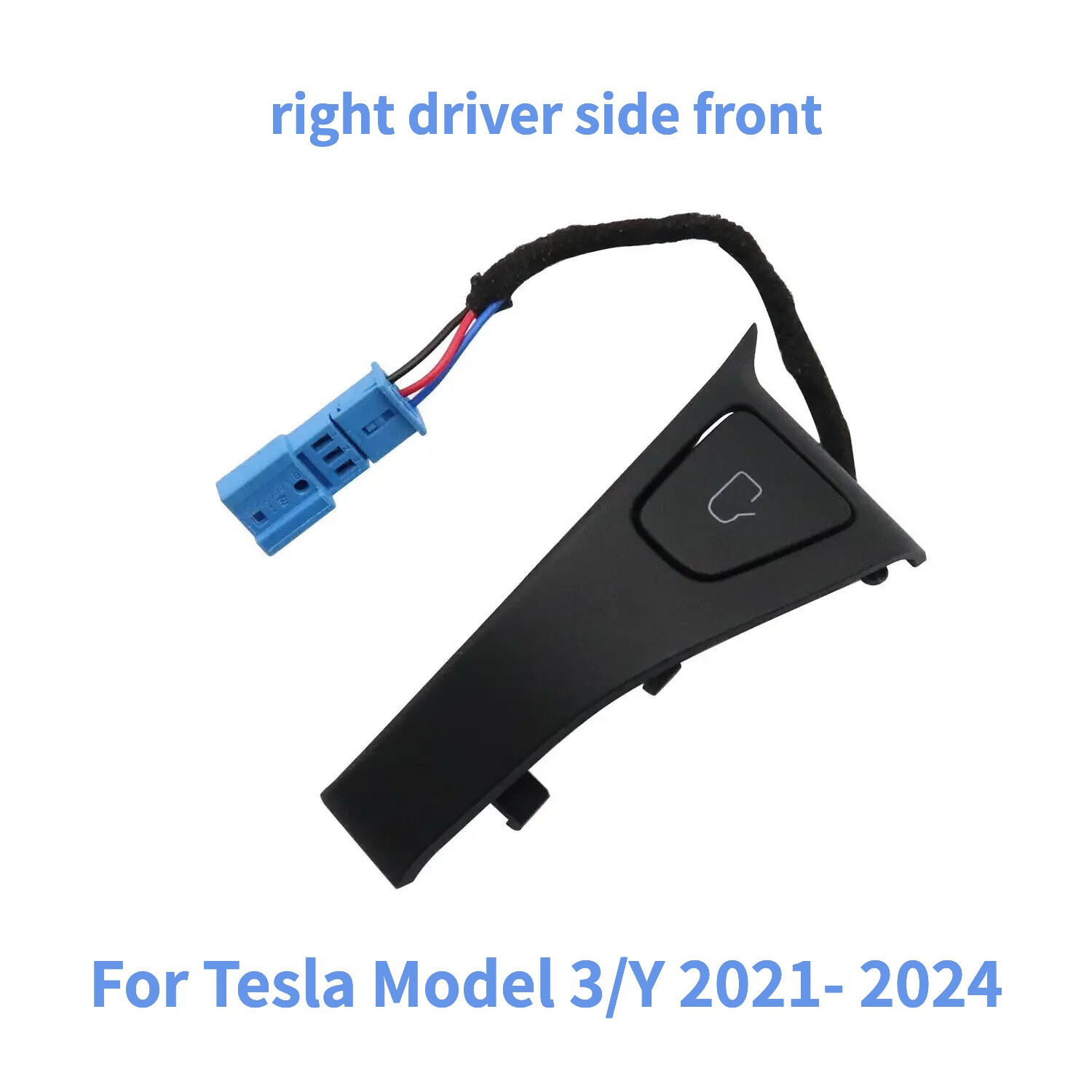 Front Left Power Door Lock Open Switch with Trim For 2021-2024 Tesla Model 3/Y