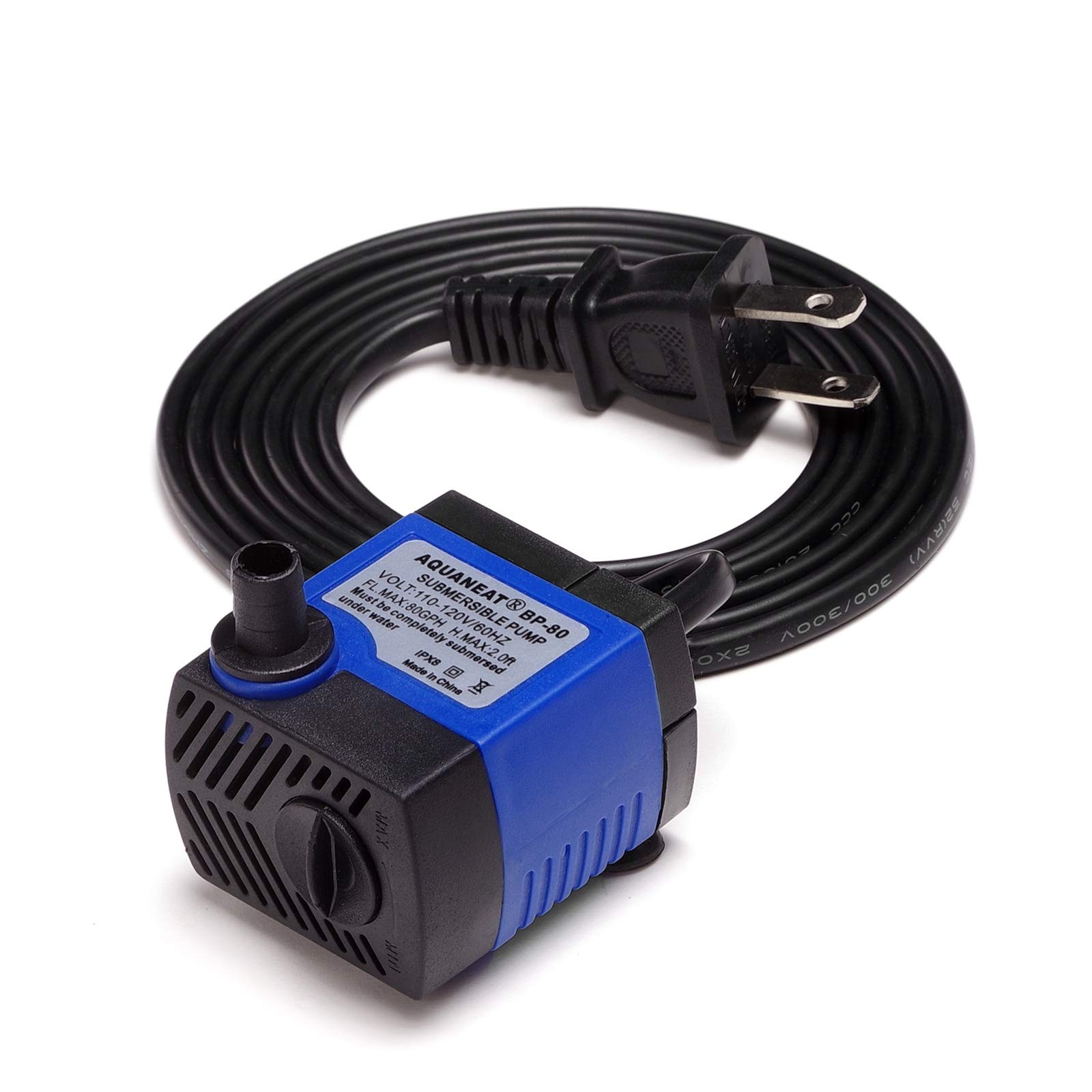 80GPH Submersible Water Pump Aquarium Fountain Hydroponics Pump