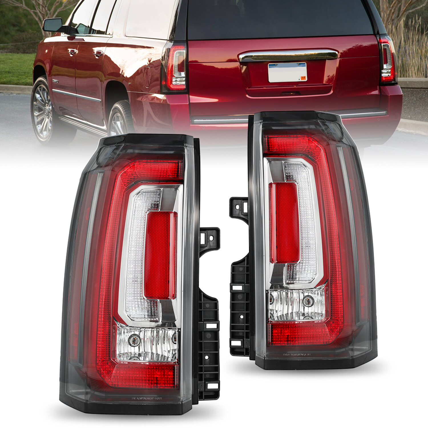 [OE Style] Tail Lights For 2015-2020 GMC Yukon/Yukon XL LED 2Pcs Brake Lamps L+R