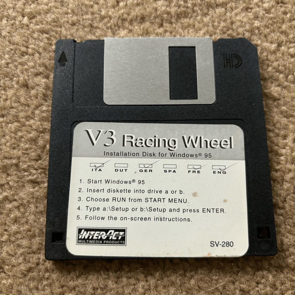 V3 Racing Wheel Installation Disk For Windows 95 SV-280