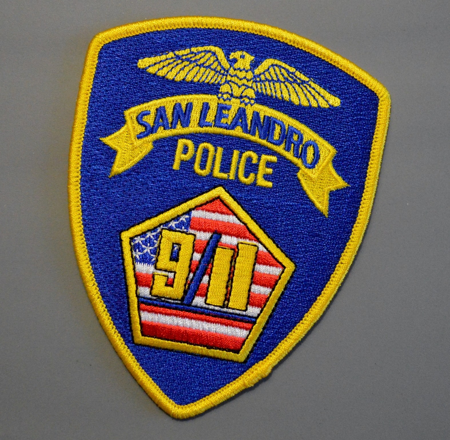 San Leandro California Police 9-11 Memorial Patch ++ Mint CA