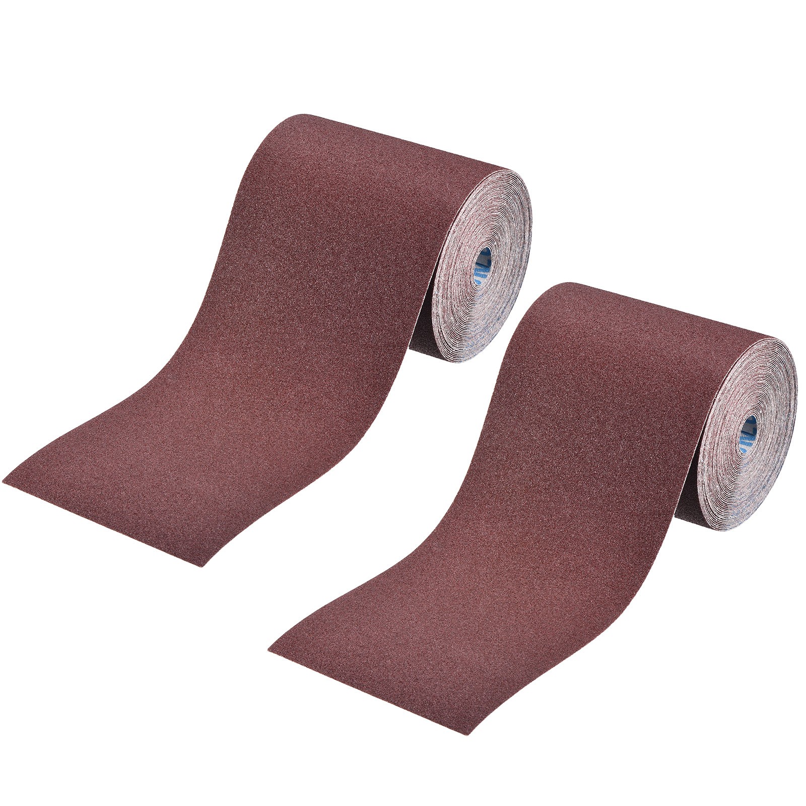 2Pcs 120 Grit Sandpaper Roll, 4.5 Inch x 29.5 Feet Emery Cloth, Red